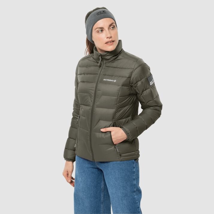 Jack Wolfskin Womens Dna Tundra Down Jacket Deep Green 498065JLP